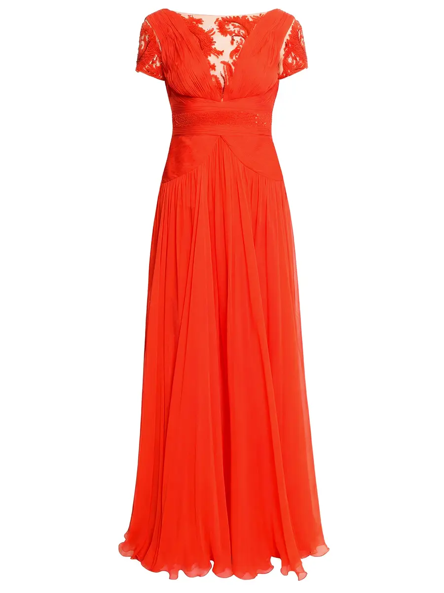 Платье шелковое ZUHAIR MURAD 14-005/181561 Красный 