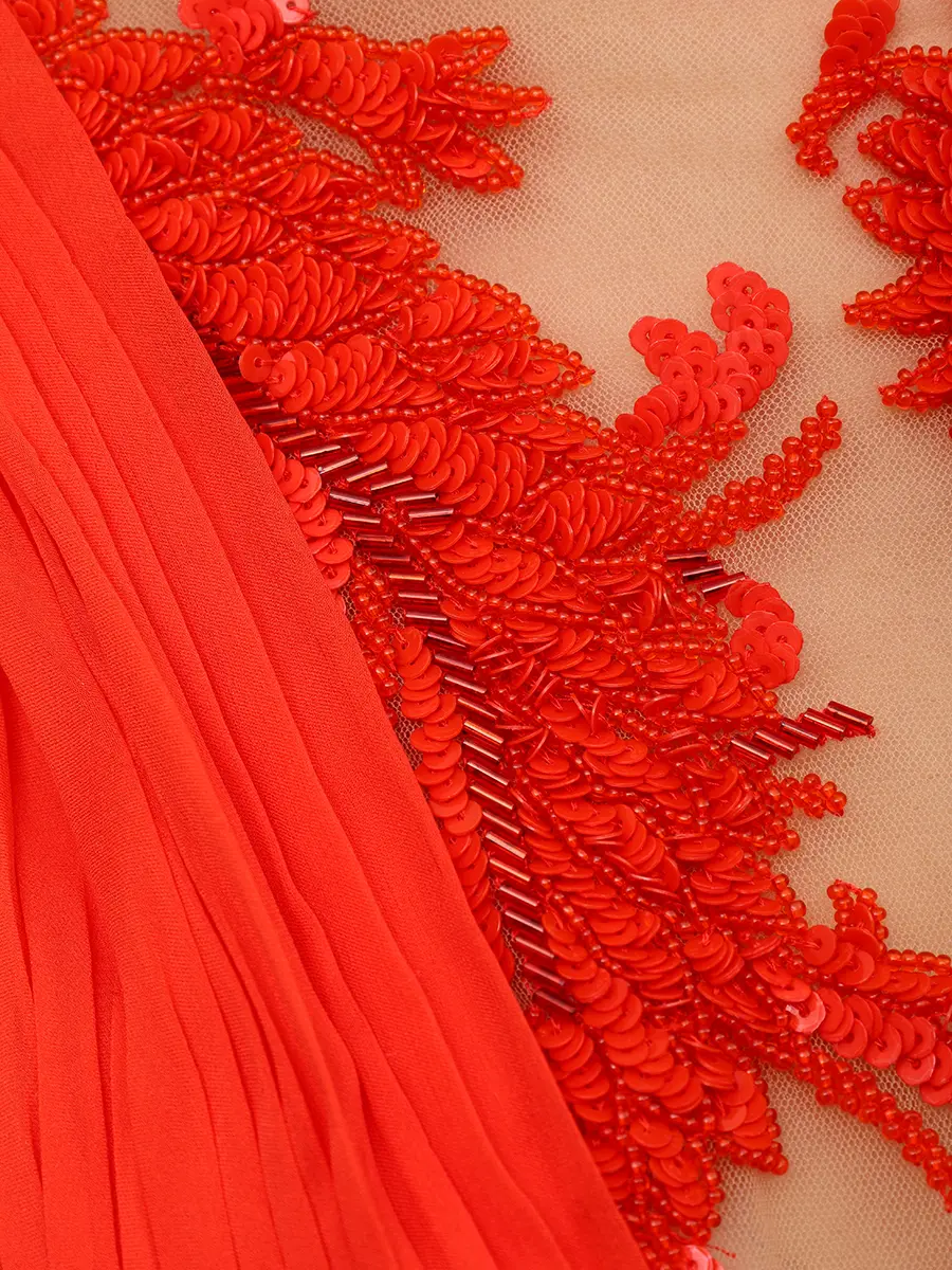 Платье шелковое ZUHAIR MURAD 14-005/181561 Красный  Фото 6