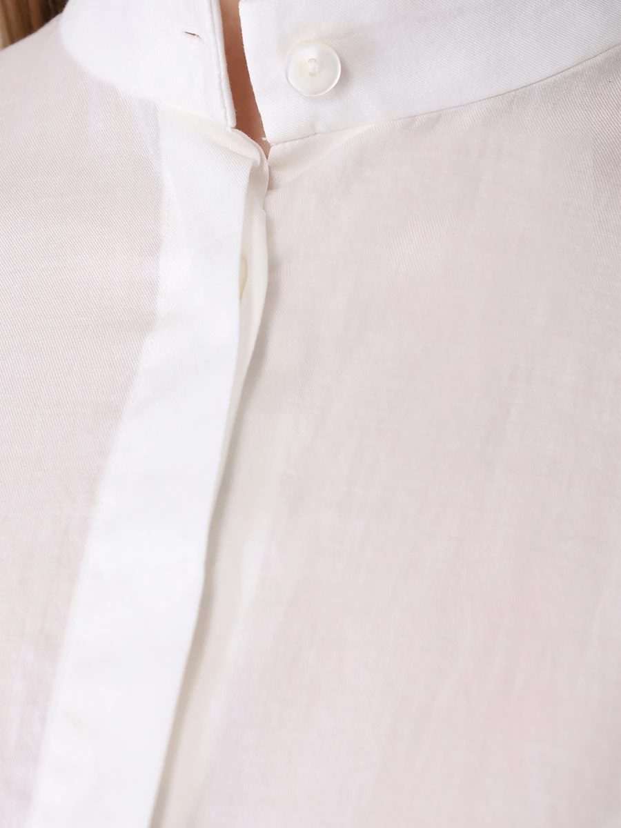 Блуза хлопковая HAIDER ACKERMANN 153-2030-122-003, размер 40, цвет белый - фото 5