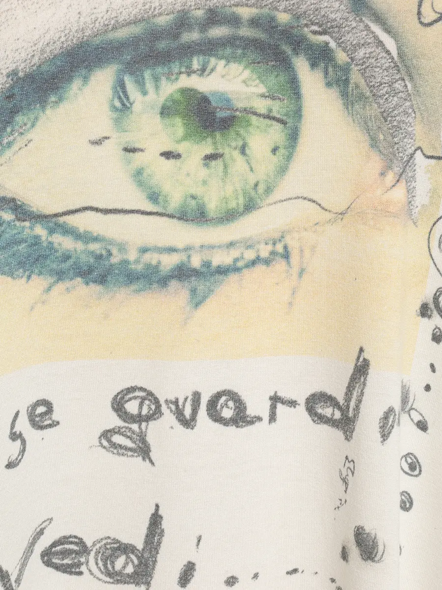 

Футболка из вискозы, Белый, 175014503/ Белый принт глаз