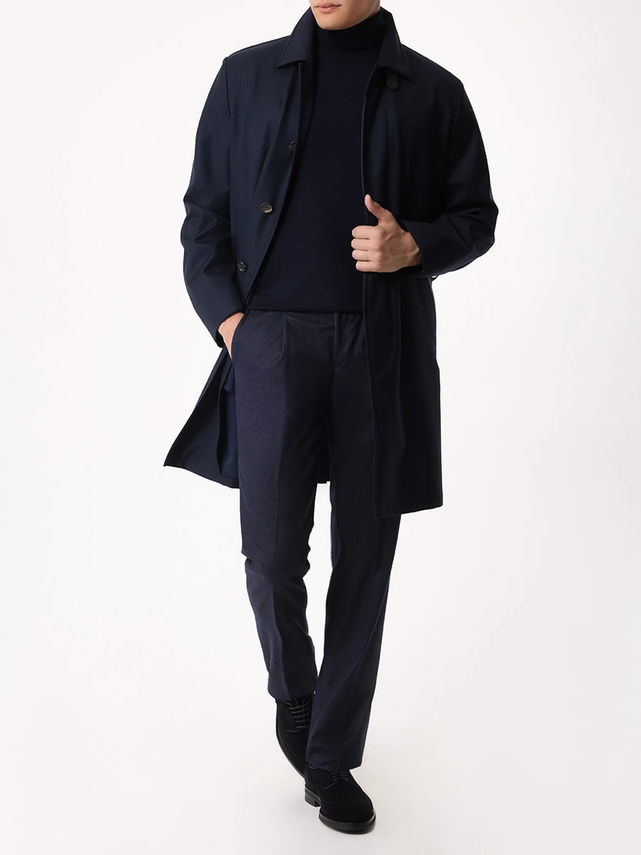 Тренч шерстяной BRIONI 20333 Синий  Фото 2