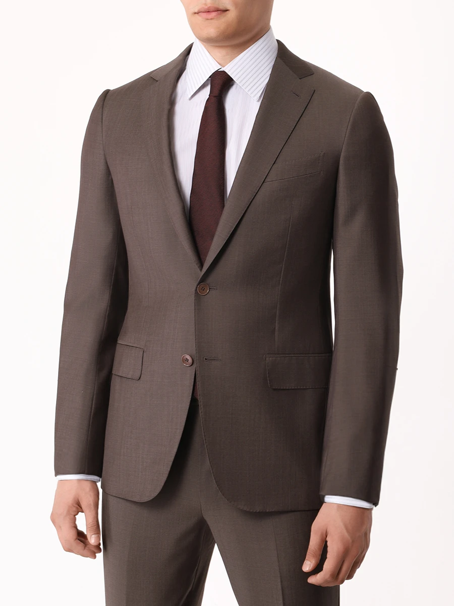 Костюм шерстяной ZEGNA 221225/929001 Коричневый  Фото 4
