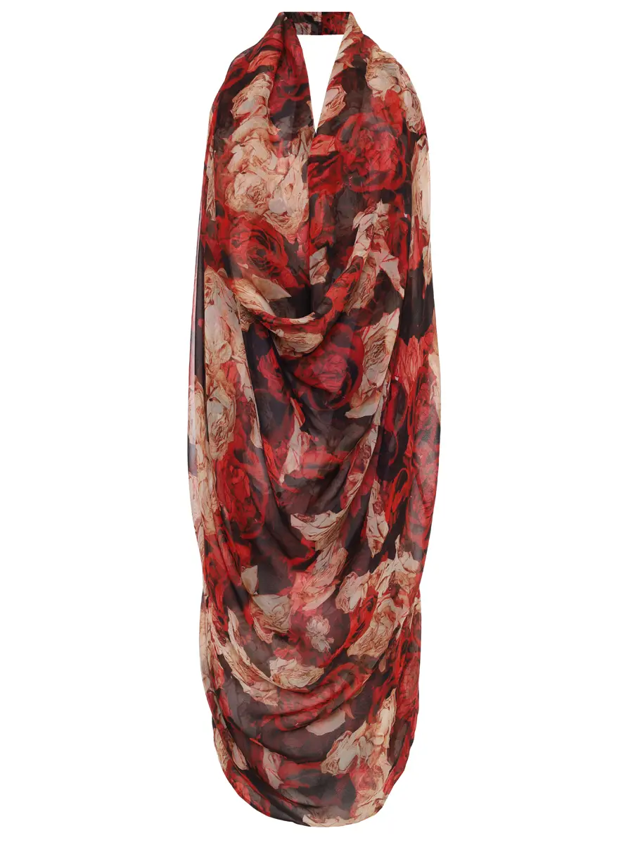 

Накидка шелковая, Цветочный принт, 242354/3010