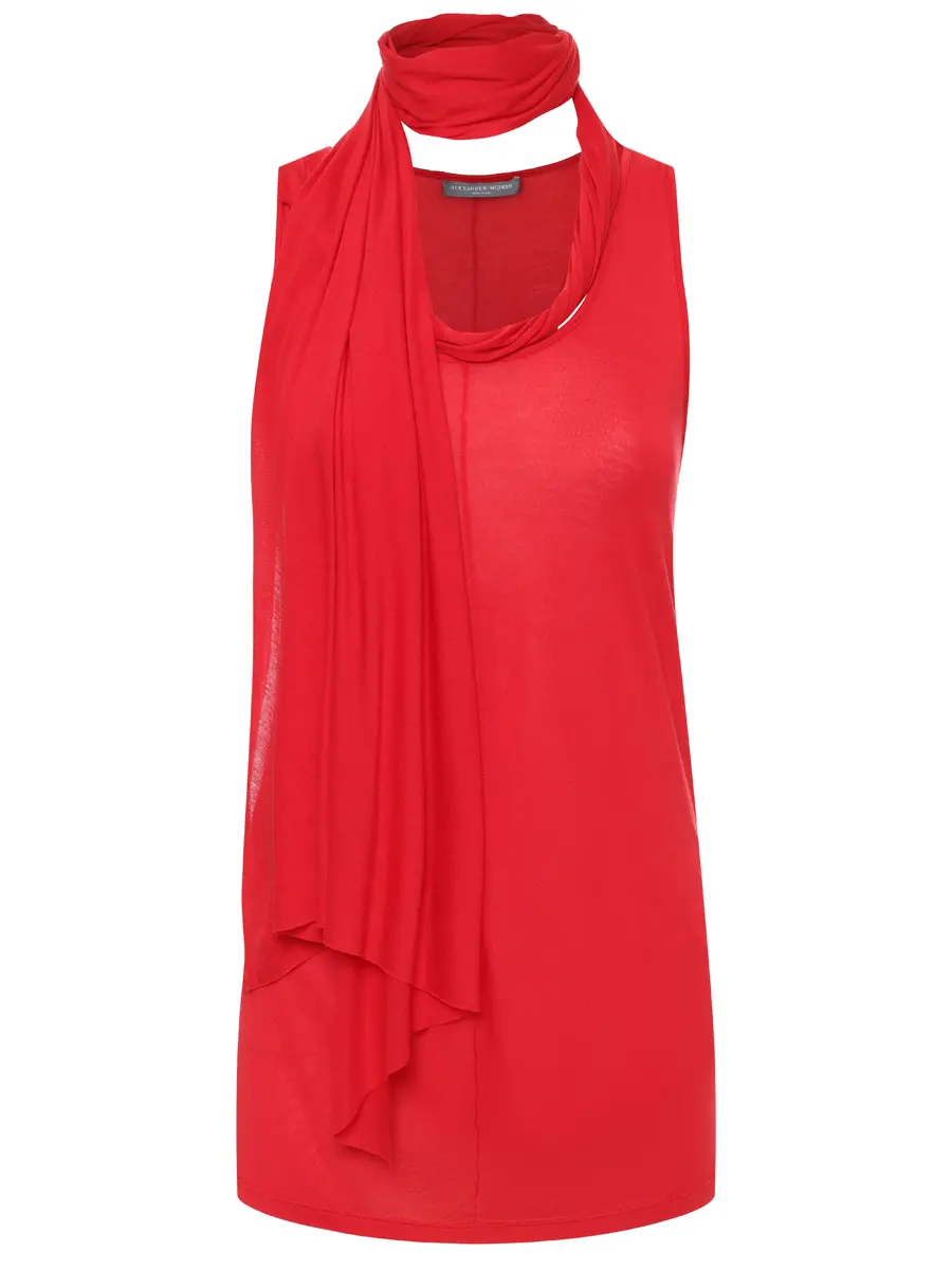 Топ из модала ALEXANDER MCQUEEN 256968/083/красный Красный 