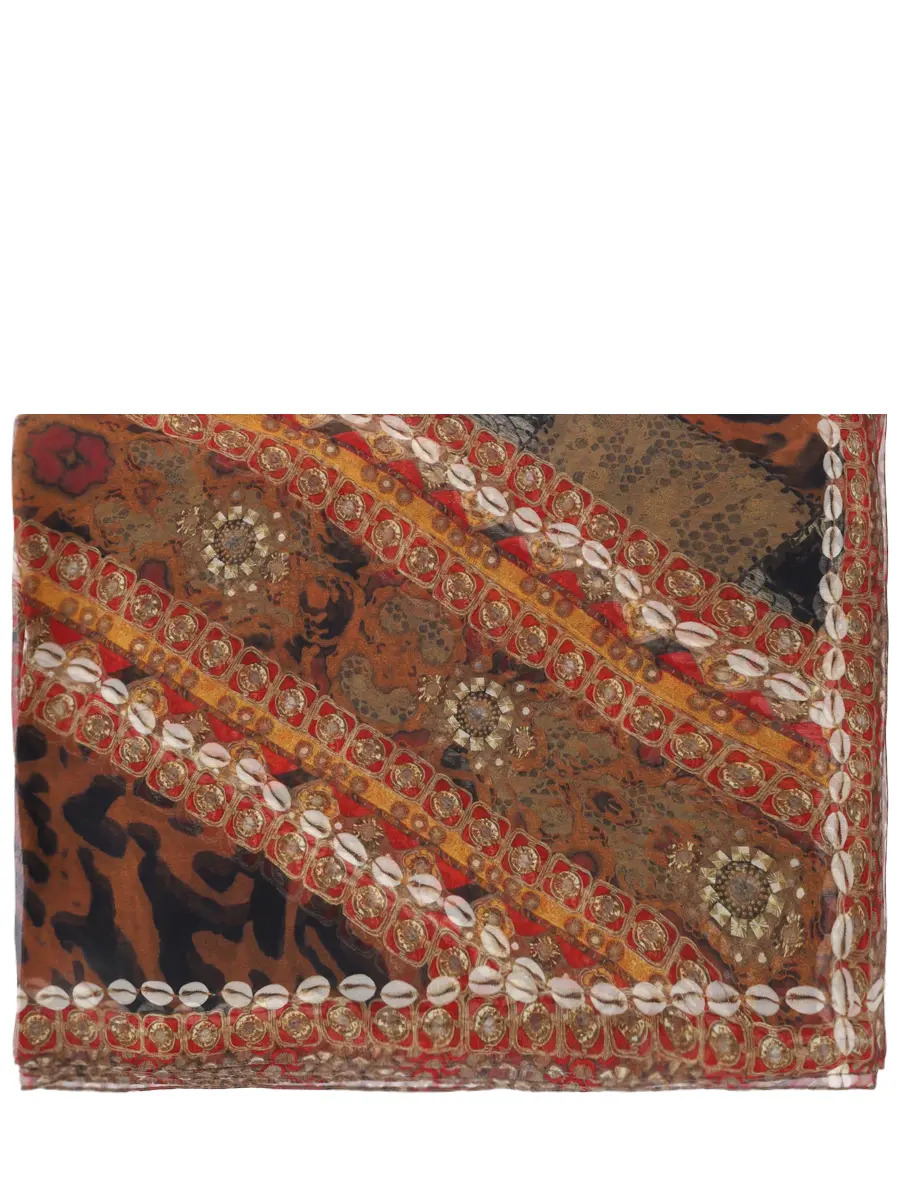 

Парео шелковое, Коричневый, 288702/коричневый,красный