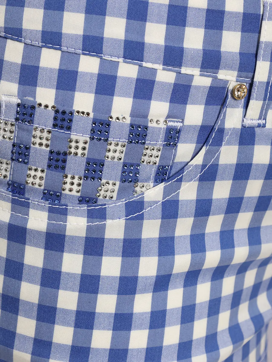 Шорты хлопковые BLUMARINE 32018 Голубой  Фото 3