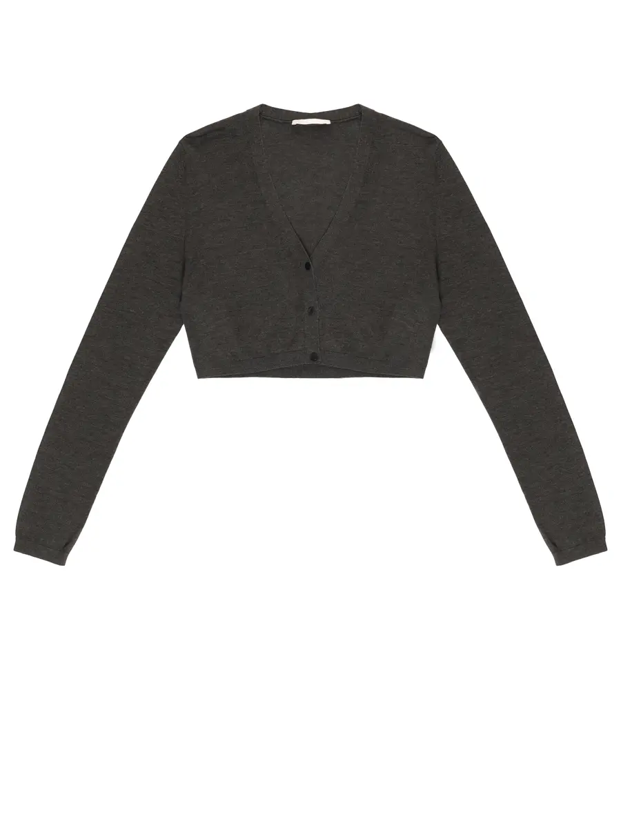 

Болеро из шелка и кашемира, Серый, 50273859/082