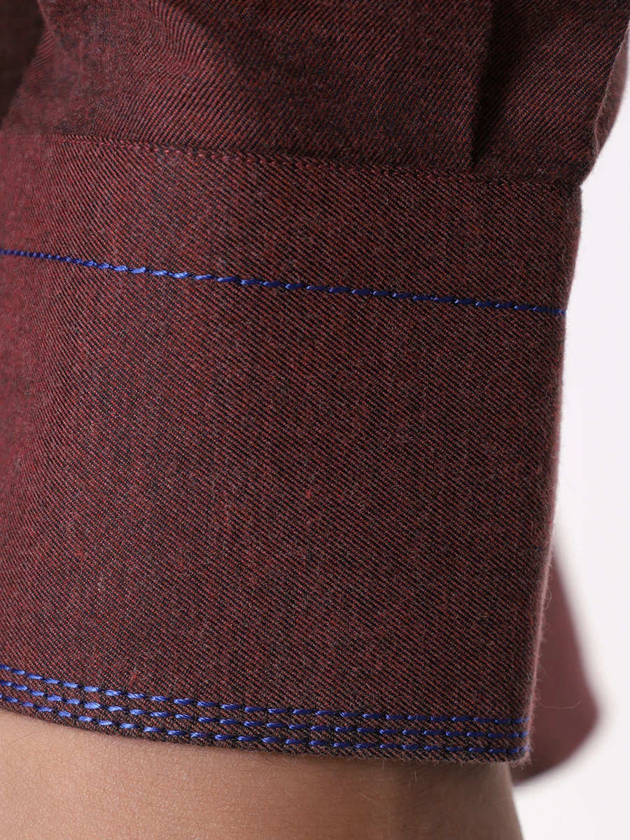 

Рубашка Slim Fit хлопковая, Бордовый, 601g007006