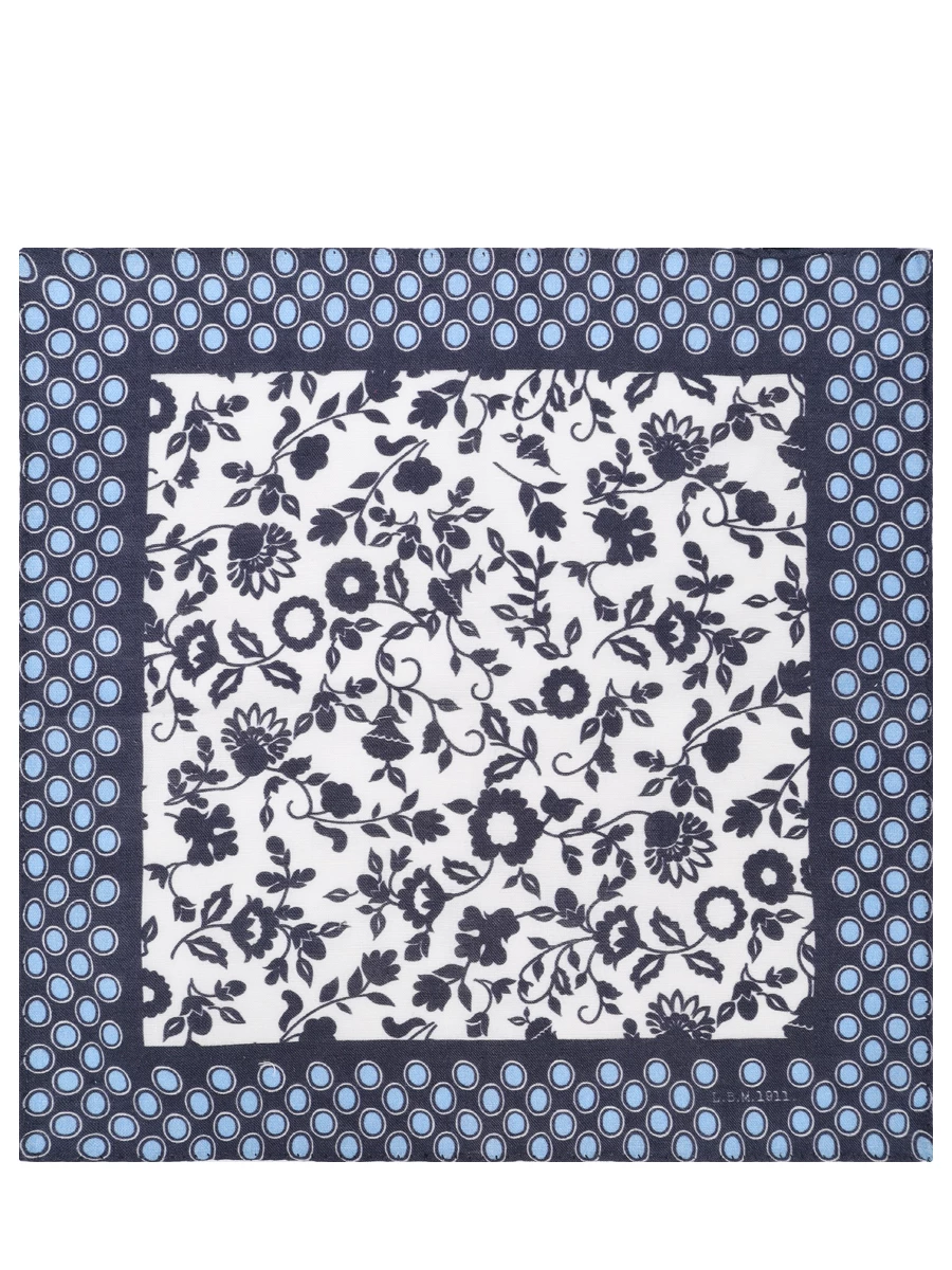 

Платок льняной, Синий, 69050/4 Белый Голубой
