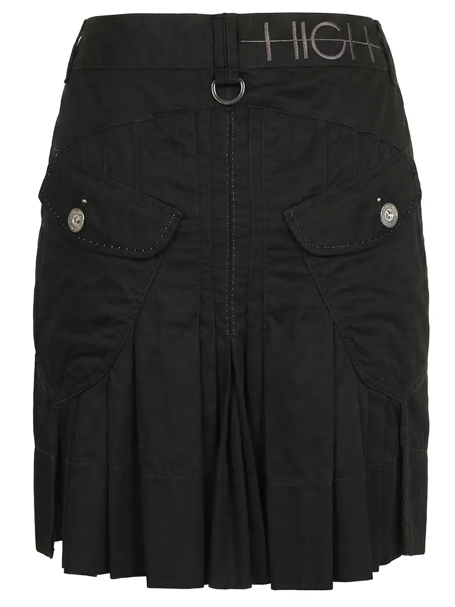 Юбка хлопковая HIGH 720027 Черный  Фото 2