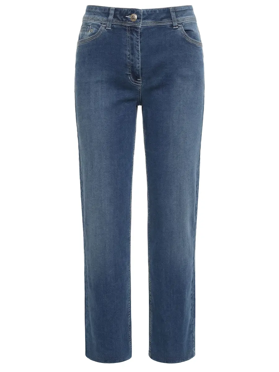 

Джинсы хлопковые, Деним, 747800-0121-0087/прямые низ отворот