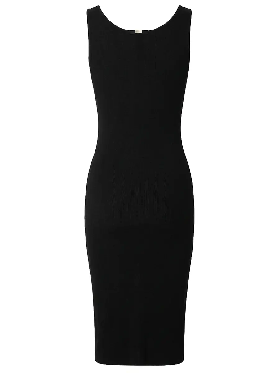 Платье хлопковое HIGH 75245104287-maxi/черный Черный  Фото 2