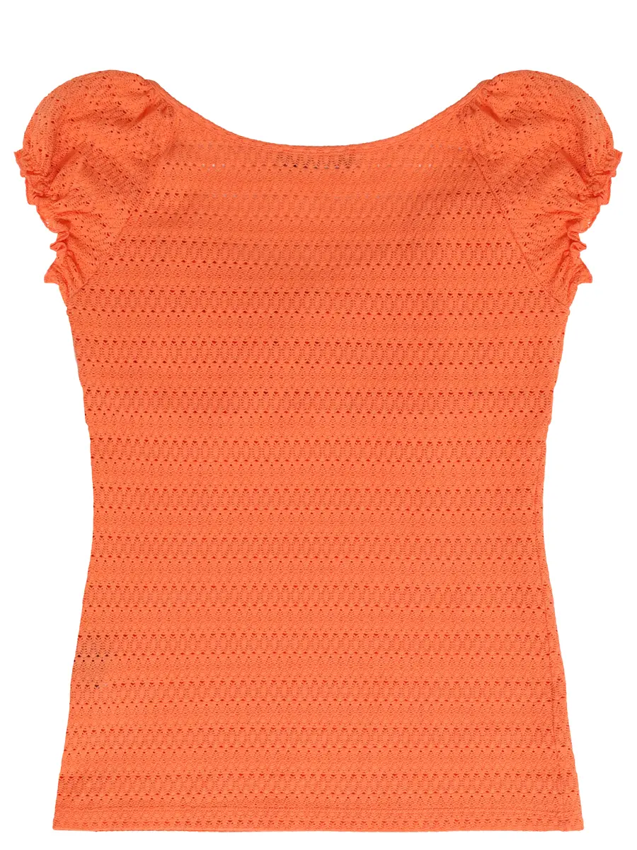 Топ хлопковый BLUMARINE 8691 Оранжевый  Фото 2