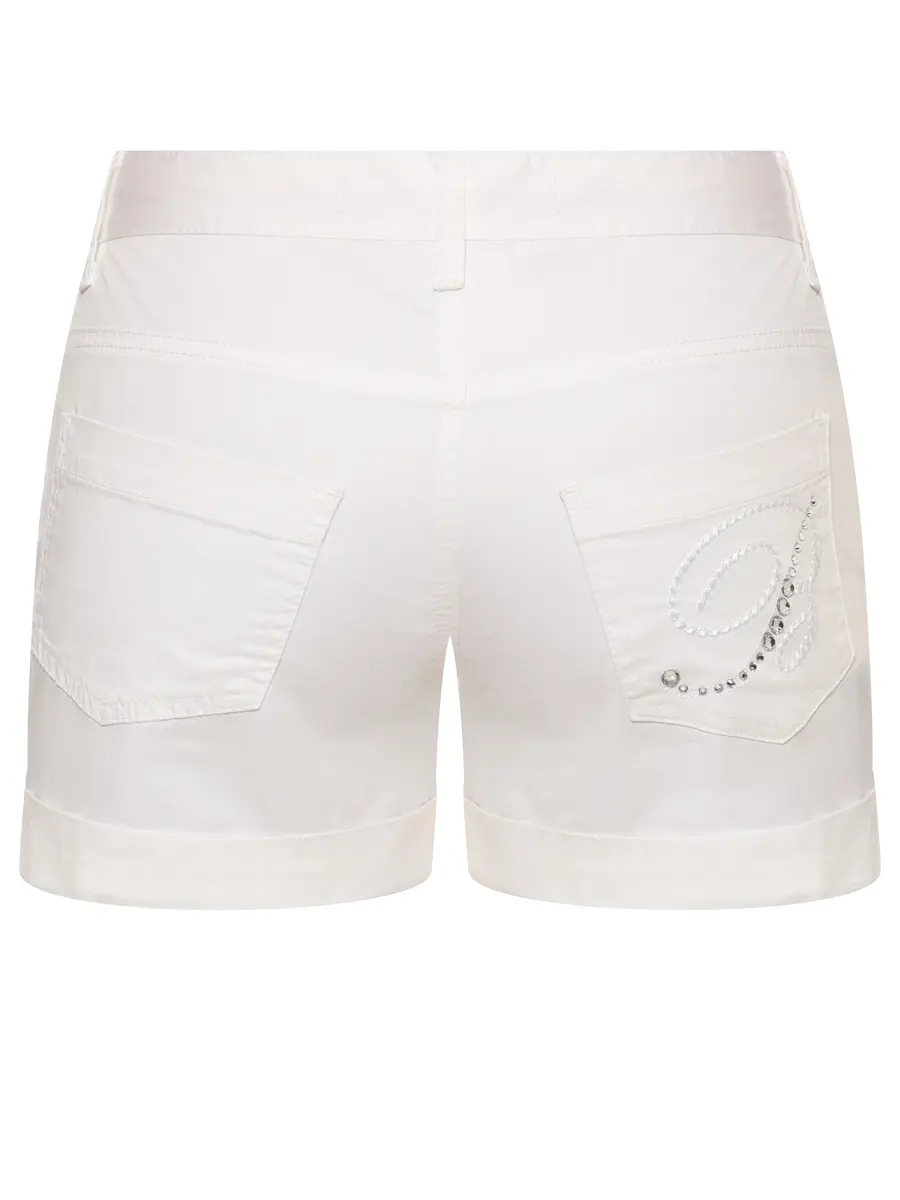 Шорты хлопковые BLUMARINE 8781 Белый  Фото 2