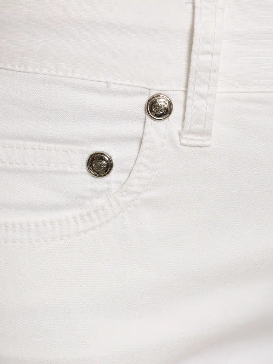 Шорты хлопковые BLUMARINE 8781 Белый  Фото 3