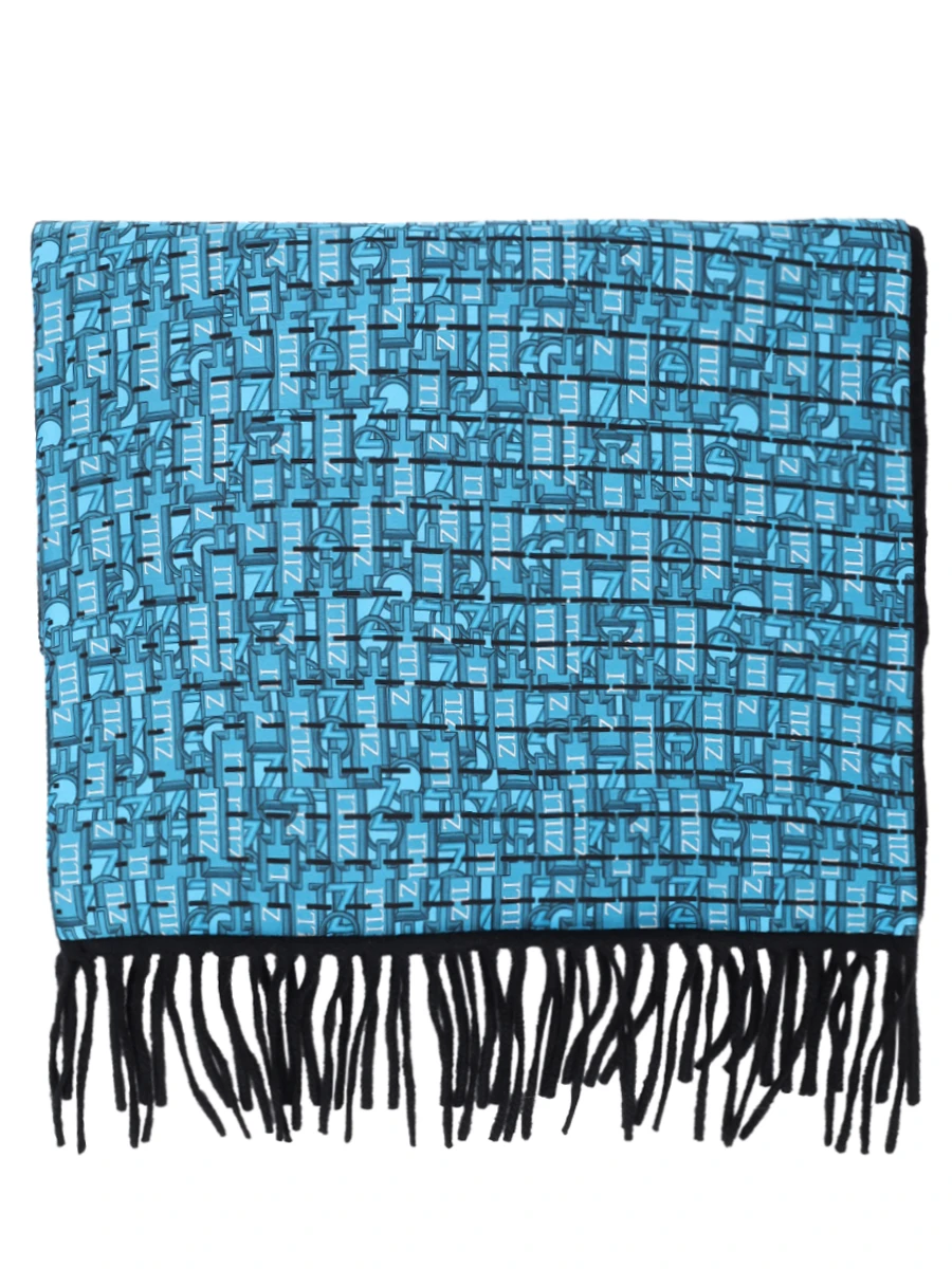 

Кашне из кашемира и шелка, Голубой, ALIZ4097