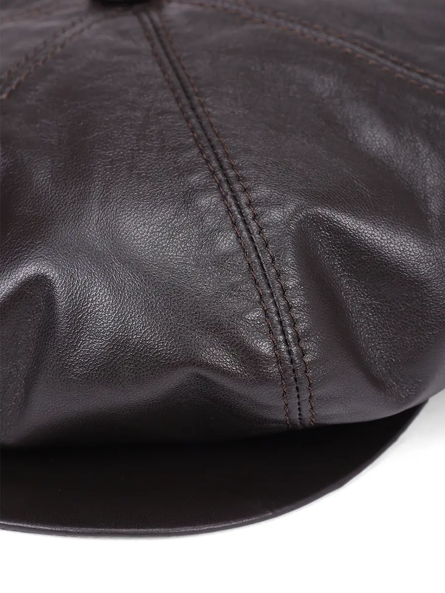 Кепка кожаная BORSALINO B15022Q/006642/корич. Коричневый  Фото 3