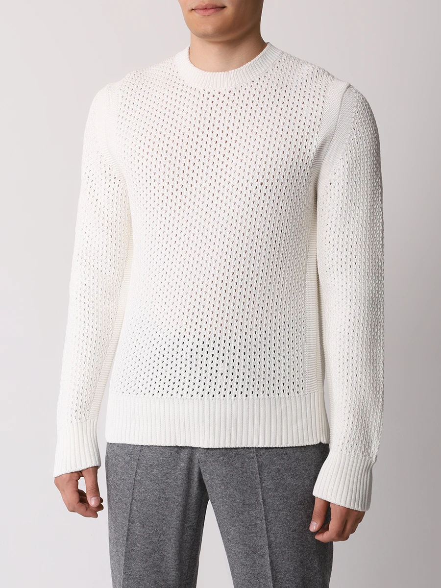 Джемпер хлопковый TOM FORD BEC54/TFK110 Белый  Фото 4