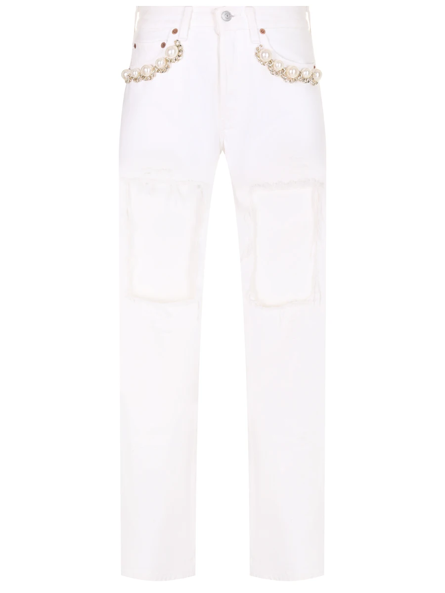 

Джинсы хлопковые, Белый, FCSS1625/бел
