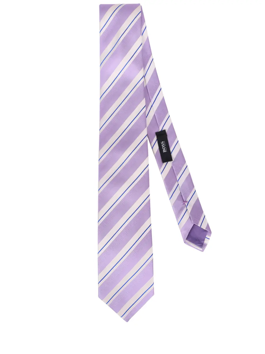 Галстук шелковый BOSS GALST//сиреневый Сиреневый  Фото 2