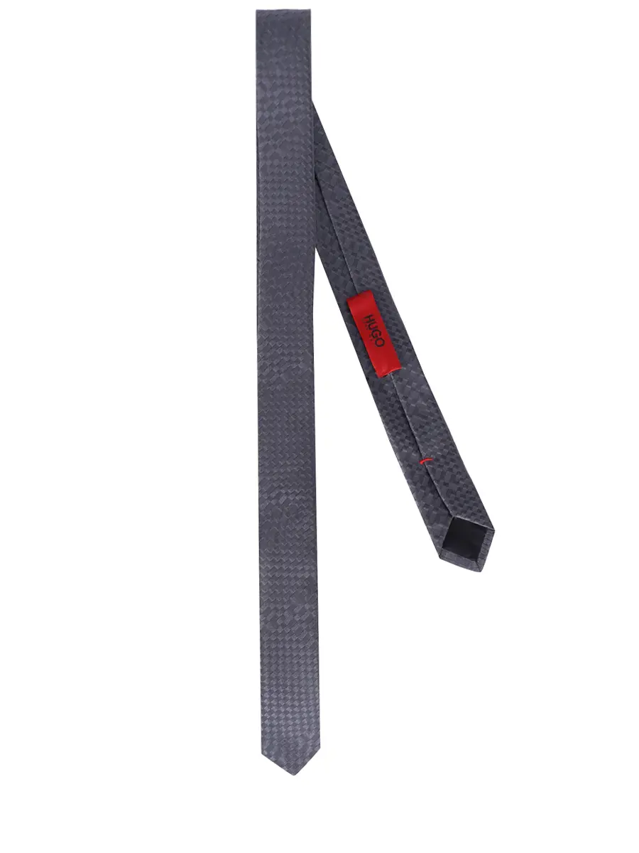 Галстук шелковый BOSS GALST/10/серый Серый  Фото 2