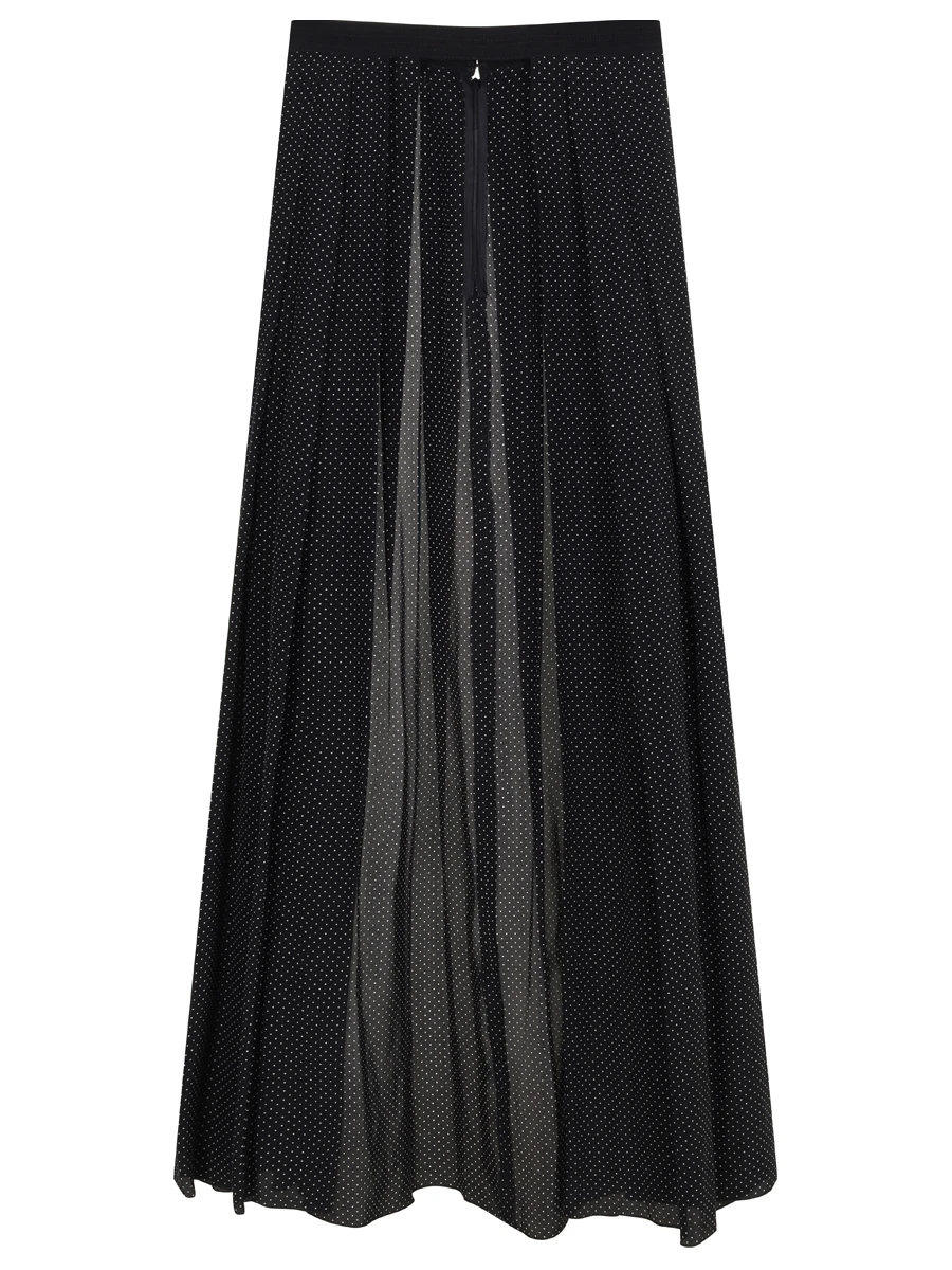 Юбка шелковая DANIELE CARLOTTA GODC104/черный/белый горох, размер 44