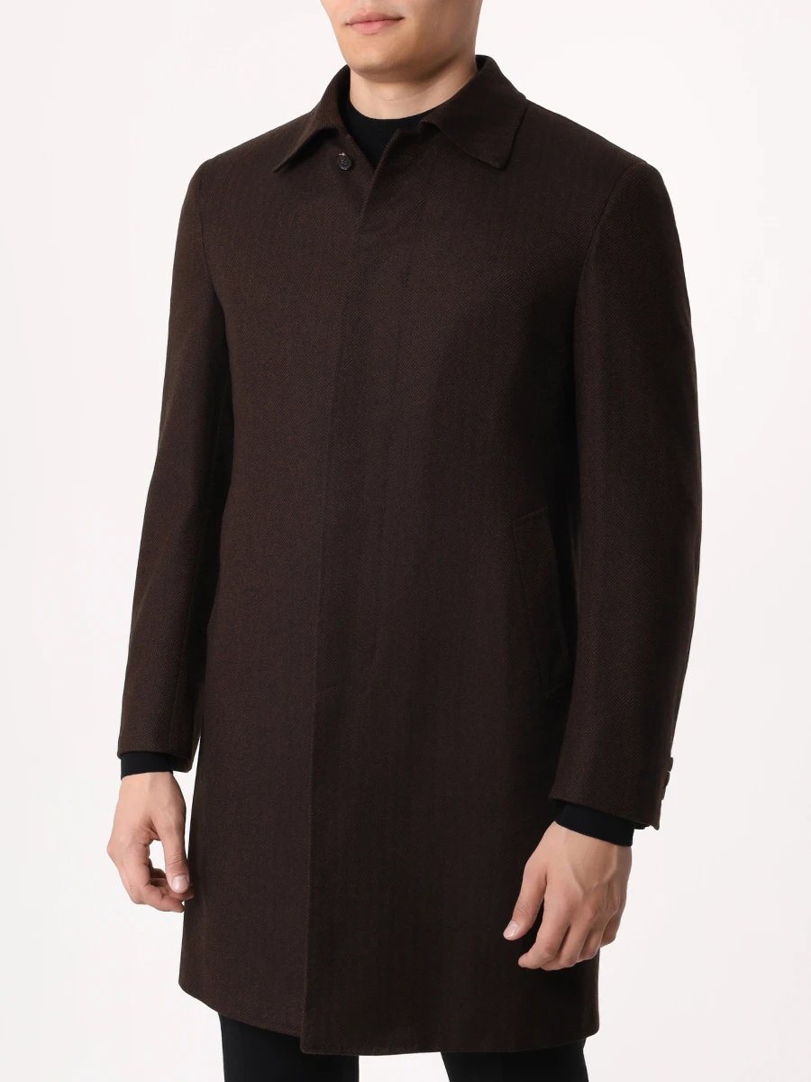 Пальто кашемировое BRIONI R0I00L0Z326 Коричневый  Фото 4