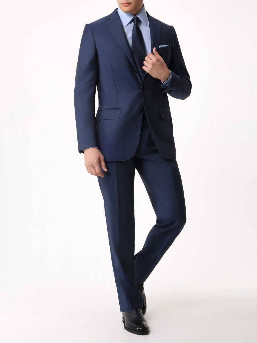 

Рубашка Slim Fit хлопковая, Голубой, RCL80N0401B7200