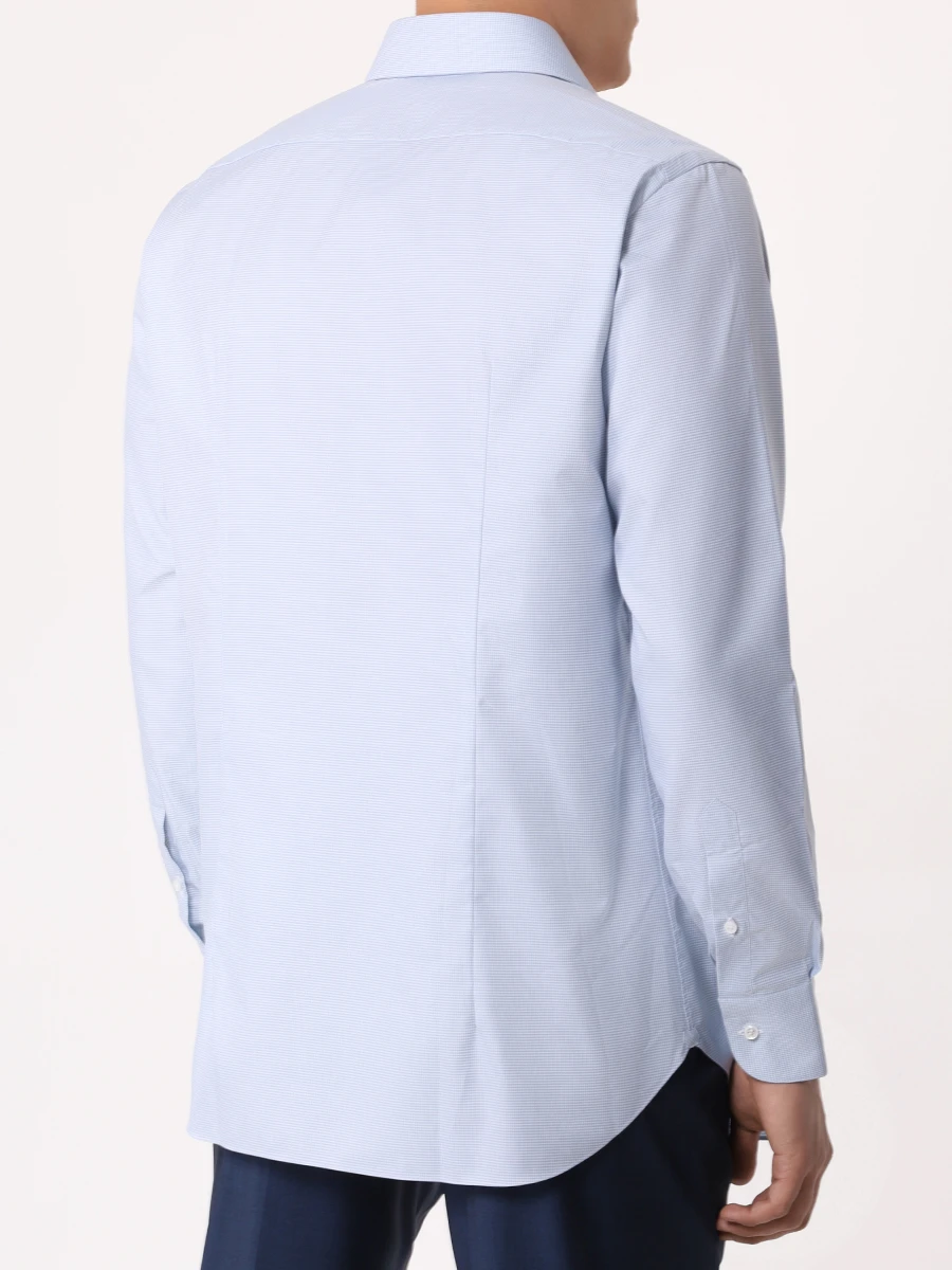 

Рубашка Slim Fit хлопковая, Голубой, RCL80T/0404B8700