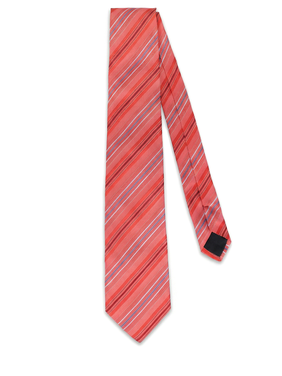 Галстук шелковый BOSS TIE/Black/полоска Красный  Фото 2