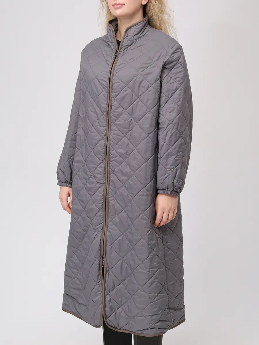 Пальто стеганое MANZONI 24 22M1032 NYTR2L8 Серый  Фото 4