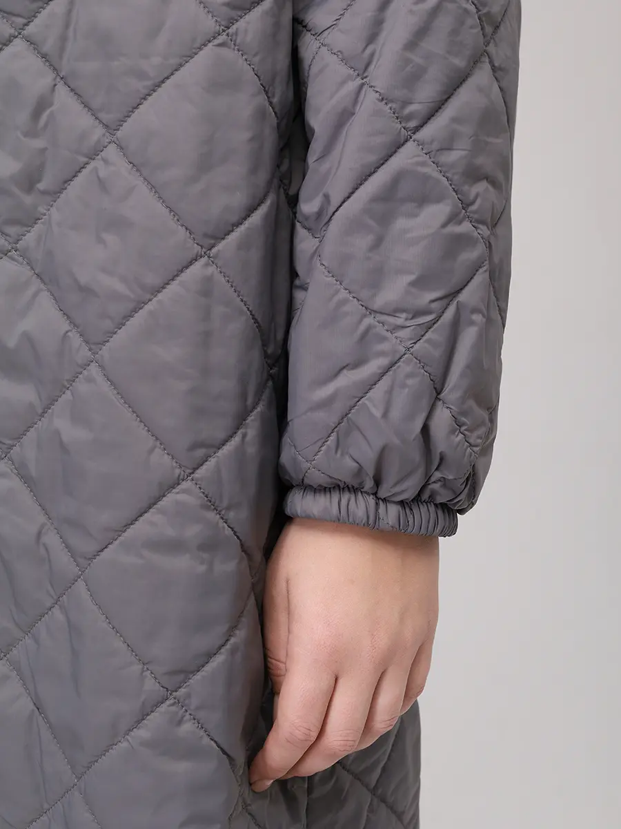 Пальто стеганое MANZONI 24 22M1032 NYTR2L8 Серый  Фото 5