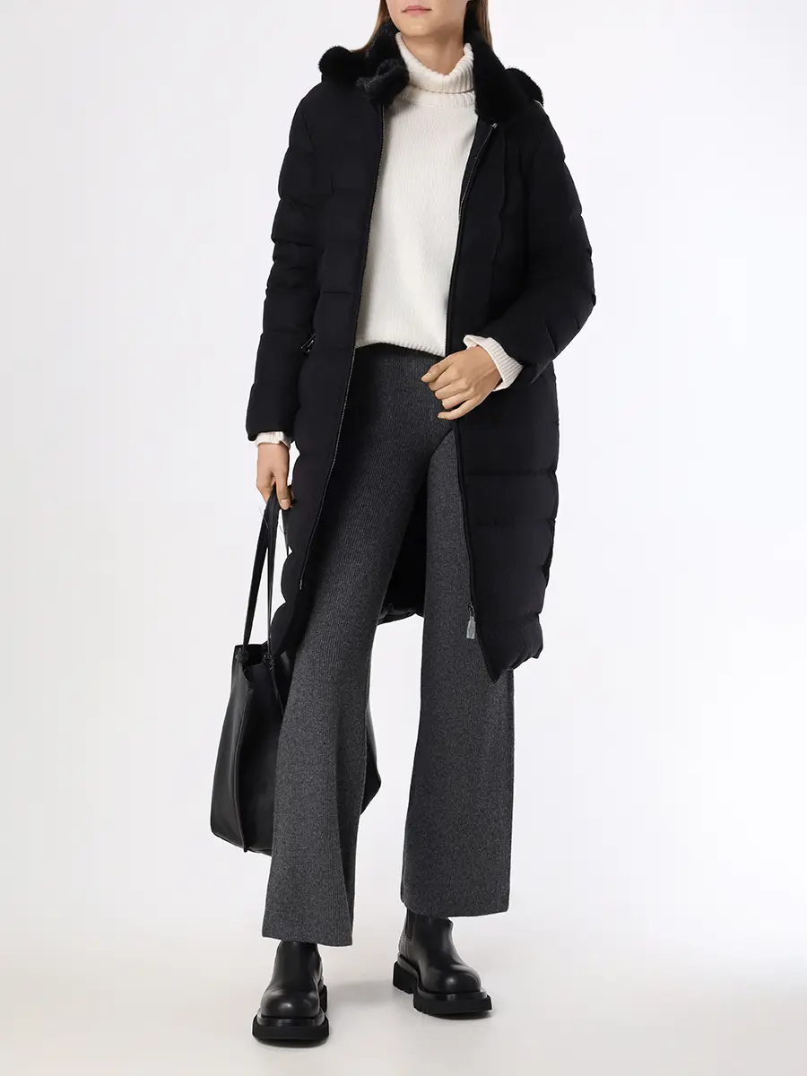 Пуховик стеганый MANZONI 24 22M579 ZELOV Черный  Фото 2