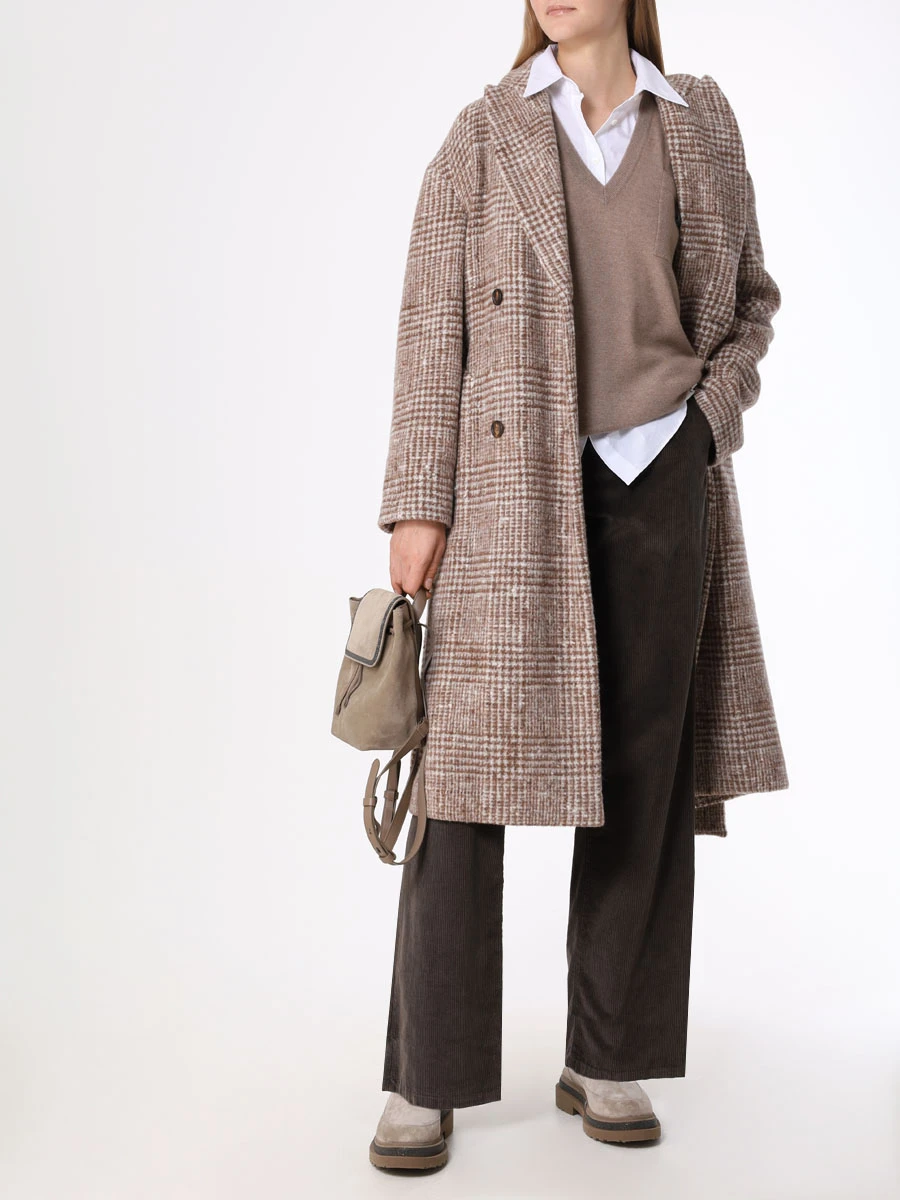 Пуловер кашемировый BRUNELLO CUCINELLI M12174102 C9553 Коричневый  Фото 2