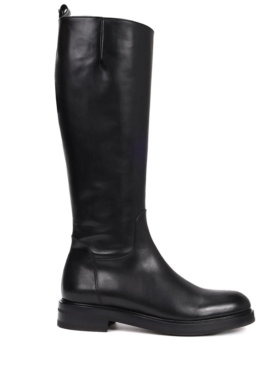 Сапоги кожаные KITON D56806 NX060201, размер 38, цвет черный
