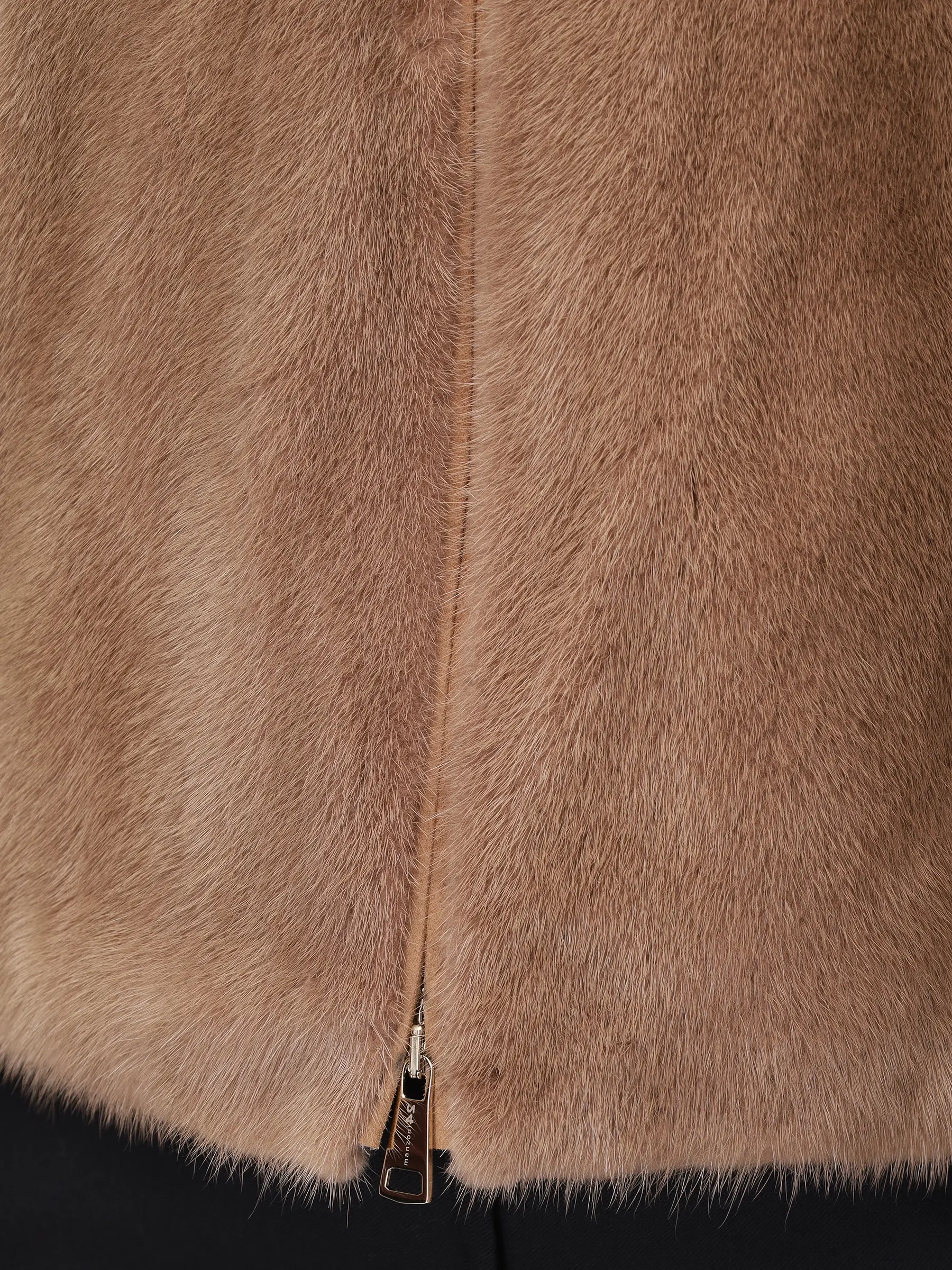 Жилет из кашемира и меха норки MANZONI 24 22M124 VWS1F Бежевый  Фото 5