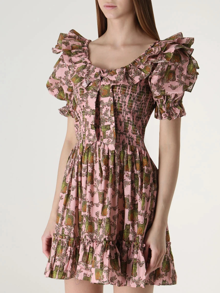 

Платье хлопковое, Розовый, WI018 Wild cat pink