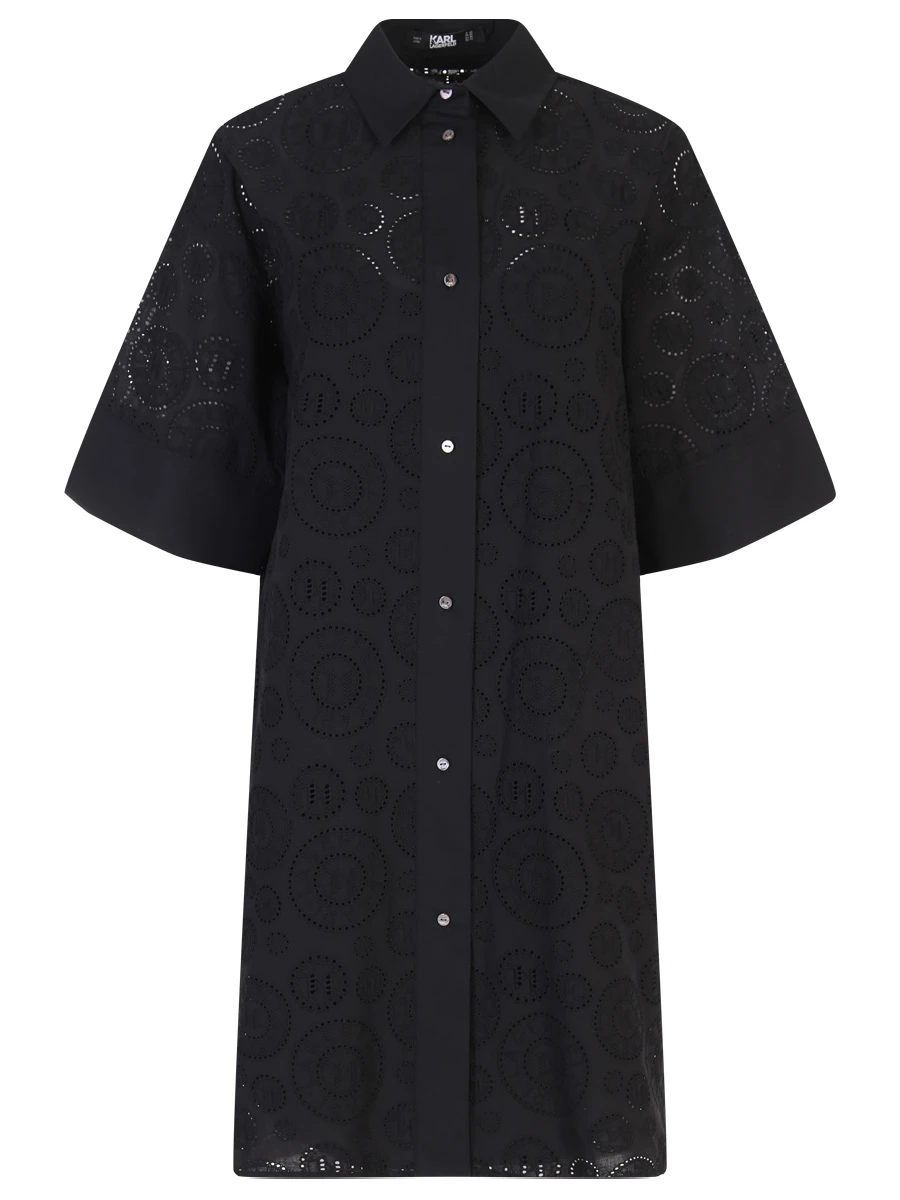 Платье-рубашка хлопковое KARL LAGERFELD 231W1302 999, размер 44, цвет цветочный принт - фото 1