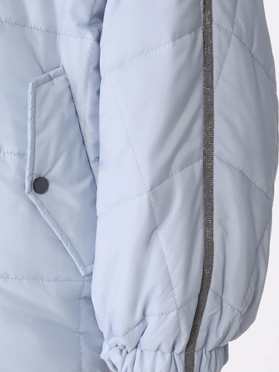 Куртка стеганая BRUNELLO CUCINELLI MH5042515 C8597 Голубой  Фото 5