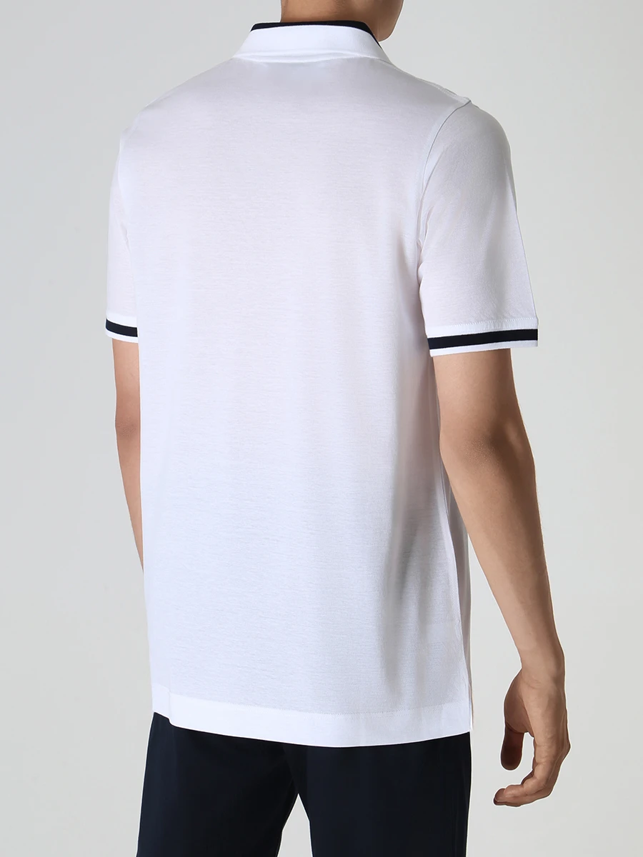 Поло хлопковое KITON UK1172E23V390003 Белый  Фото 3