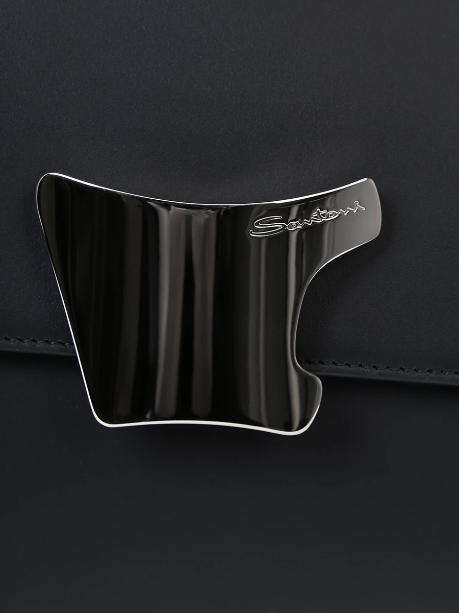 Сумка кожаная SANTONI DFBBA2336BA-HVNPN01 Черный  Фото 5