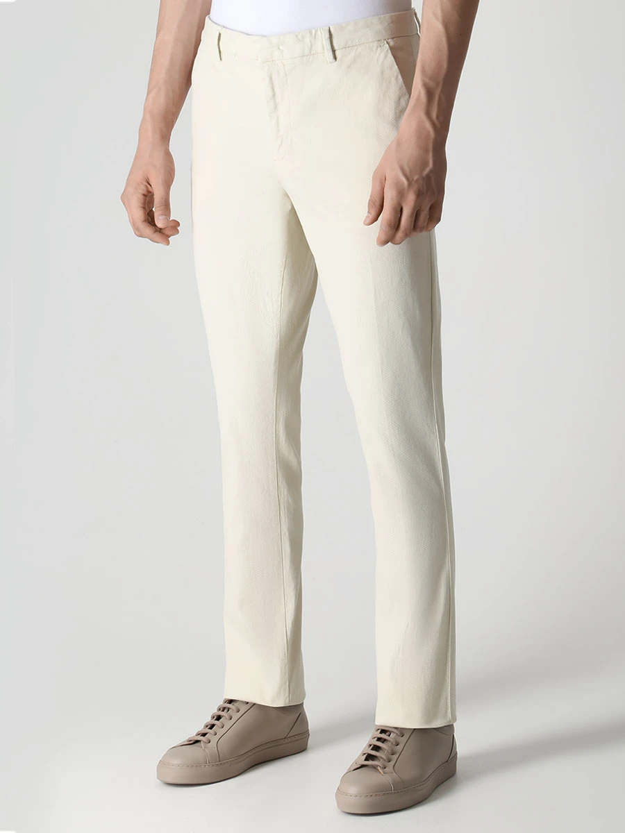 

Чиносы Slim Fit хлопковые, Кремовый, 50485788/131