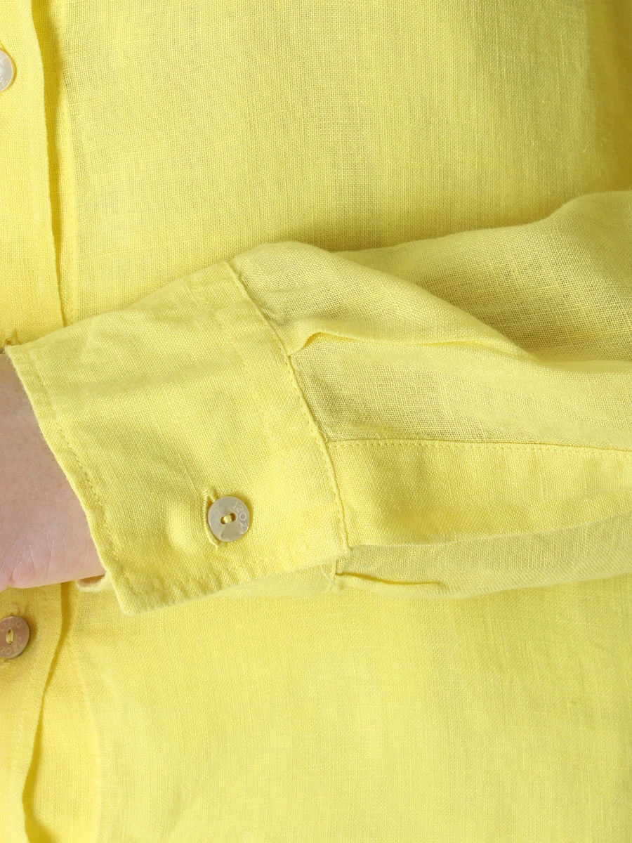 Рубашка льняная 120% LINO Y0W13000000115000 Y042, размер 40, цвет желтый - фото 5