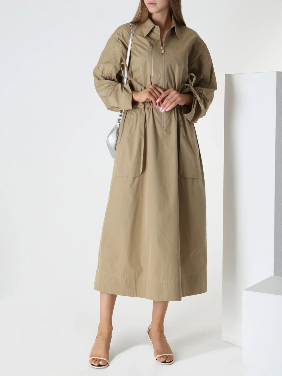 Платье хлопковое LORENA ANTONIAZZI P2369AB11A/3434 253 Коричневый  Фото 2