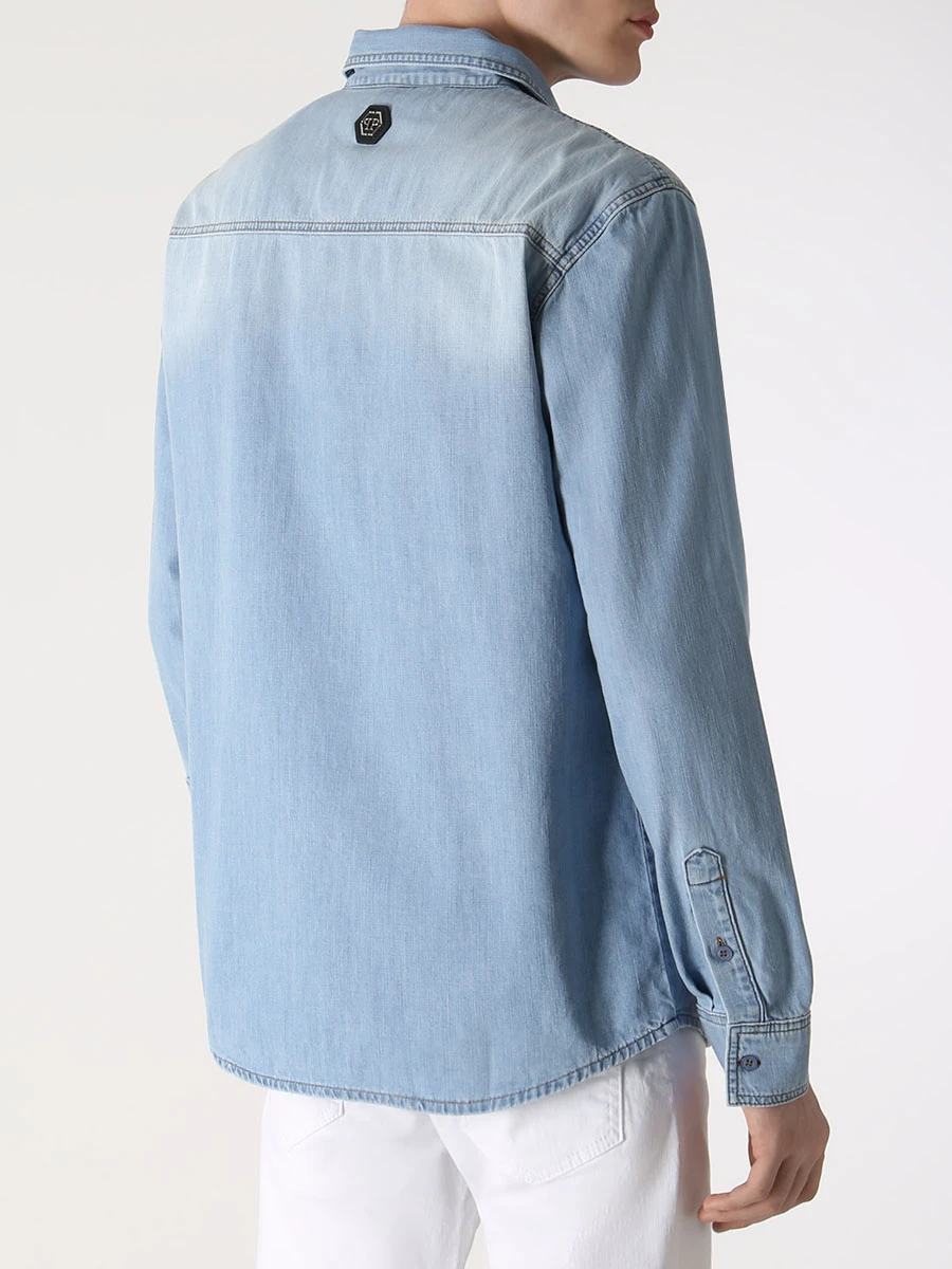

Рубашка Regular Fit джинсовая, Голубой, MDP0174/05