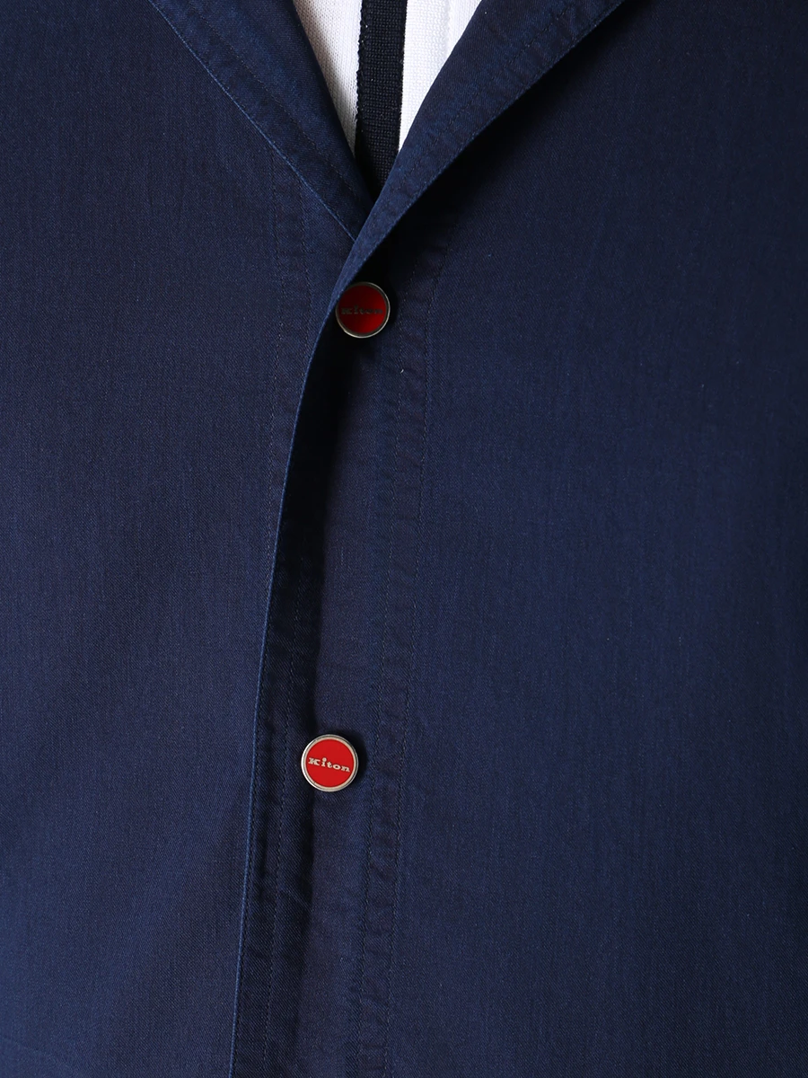Рубашка Slim Fit хлопковая с капюшоном KITON UMCMARH0841601000, размер 52 - фото 5