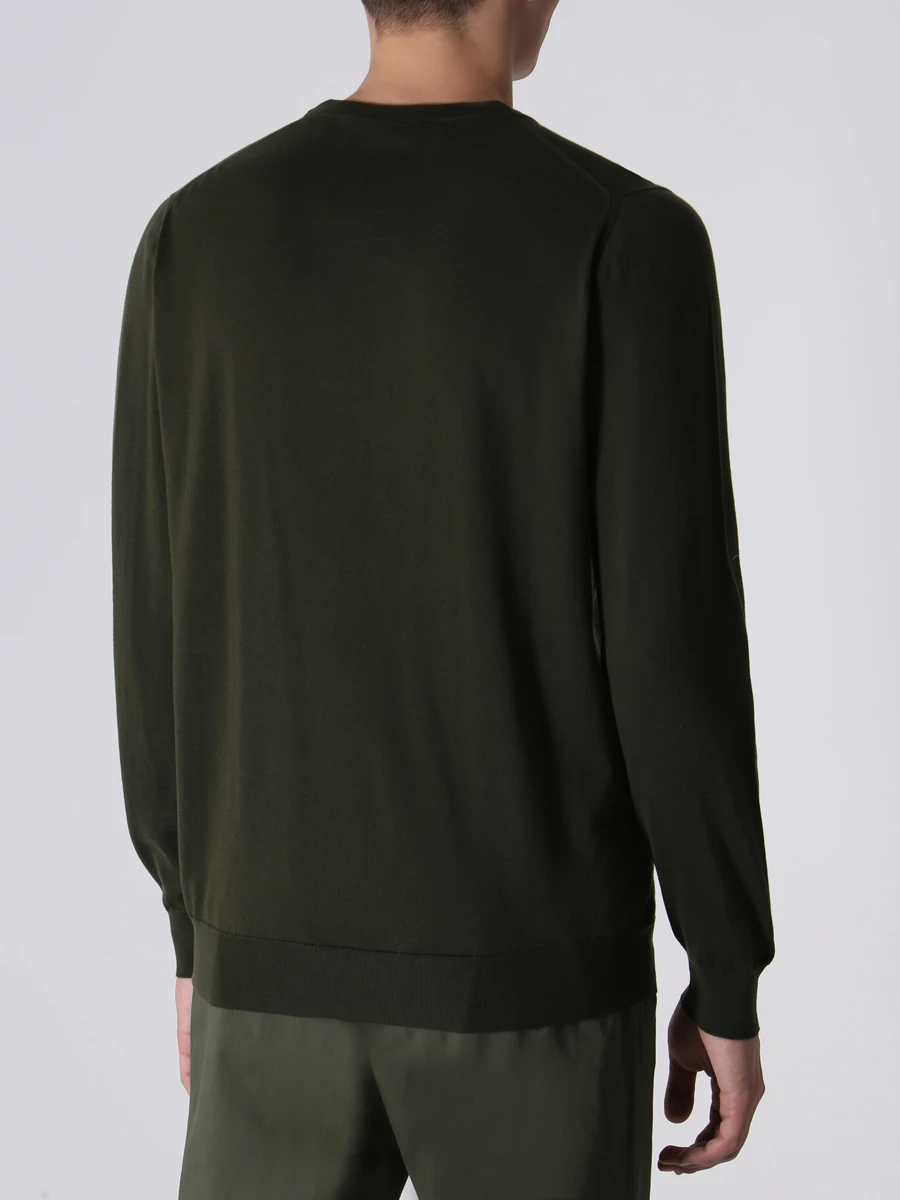 Джемпер хлопковый KITON UK31UE23328000 Зеленый  Фото 4