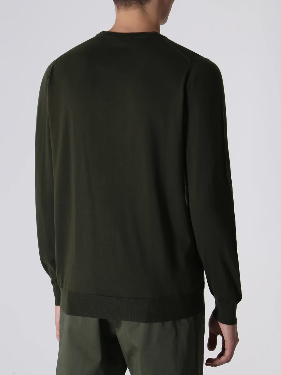 Джемпер хлопковый KITON UK31UE23328000 Зеленый  Фото 3
