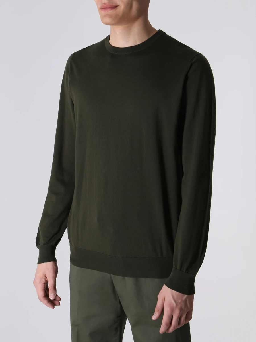 Джемпер хлопковый KITON UK31UE23328000 Зеленый  Фото 5