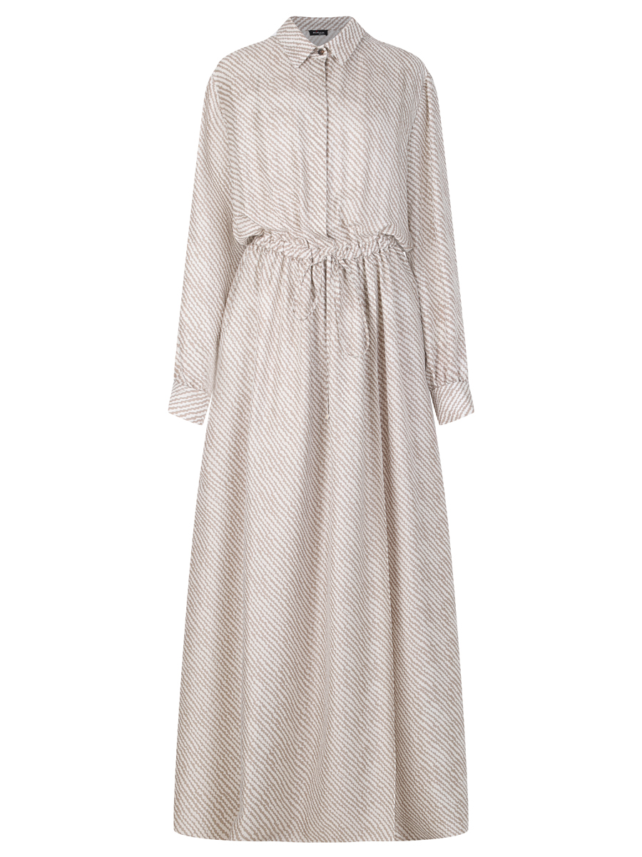 Платье шелковое KITON D54345 K0556C04, размер 46, цвет бежевый